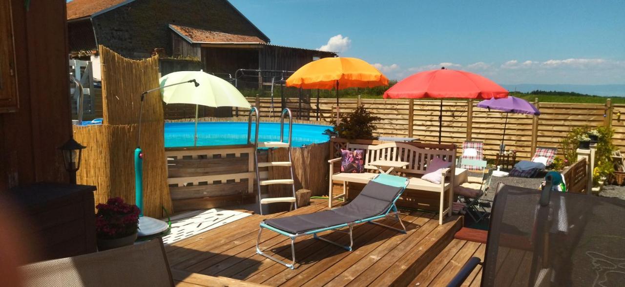 Petite Maison Sur La Colline Du Gibloux: 1Chambre,1 Salon Et Salle De Bain Prives Au Rez De Chausse, Piscine Exterieur Et Bbq , Le Chatelard  Екстер'єр фото